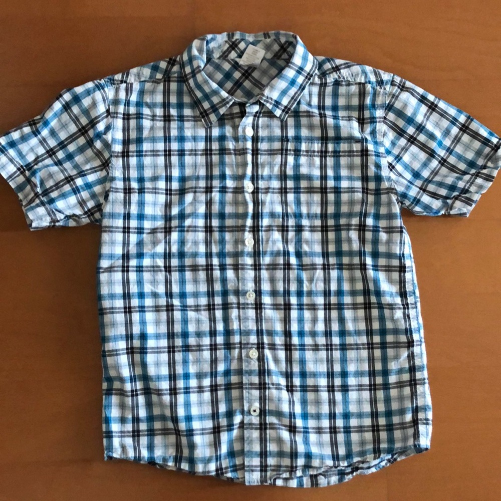 Youth Gymboree Plaid Button Front Shirt M (7-8)
